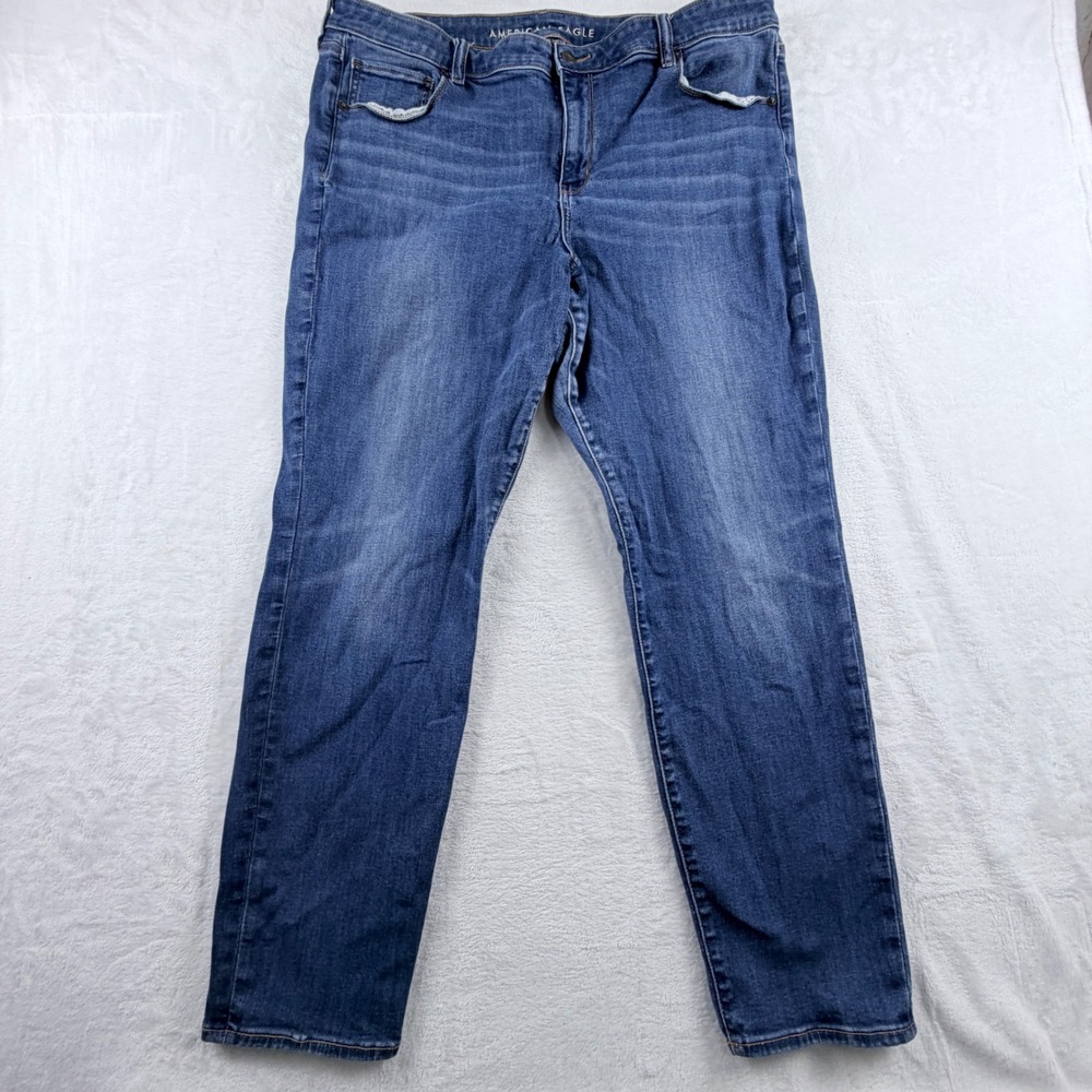 American Eagle Skinny Jeans Next Level Stretch Blue Denim 20 Regular‎